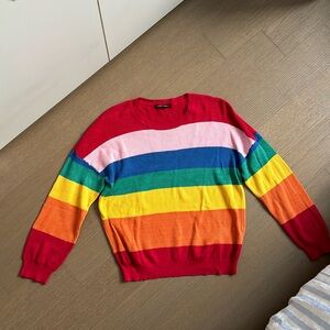 Rainbow striped sweater